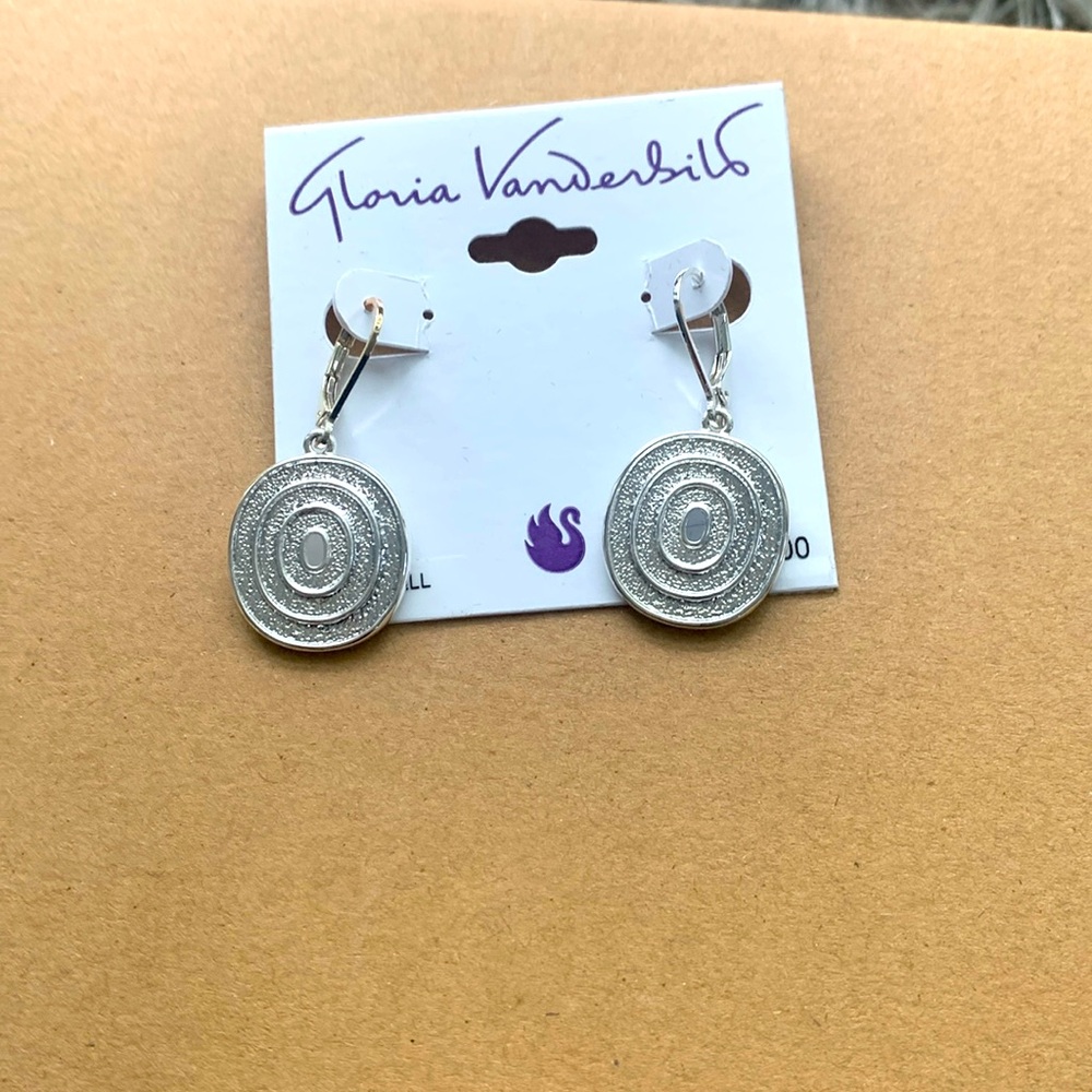 Gloria Vanderbilt Silver Earrings